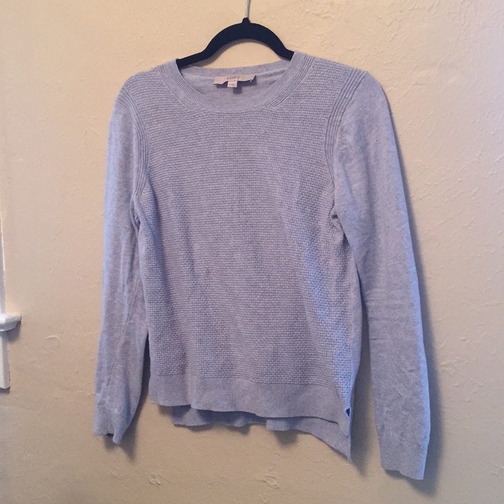 Light blue waffle texture sweater